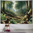 thumbnail image 1 of JEUXUS Hanging Tapestry Three Rabbits Easter Gifts Vintage Suitable for Hanging Painting, 1 of 6