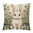 thumbnail image 1 of JEUXUS  Happy Easter Buffalo Plaid Rabbit Gray Throw Pillow Cover,  Eucalyptus Leaves Hello Spring Cushion Case Decoration for Sofa Couch, 1 of 5