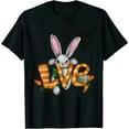 thumbnail image 1 of JEUXUS Happy Easter Shirts for Women Cute Floral Bunny Graphic T Shirt Spring Vigour Tops Tee, 1 of 3