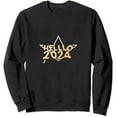 thumbnail image 1 of JEUXUS  Happy New Year Shirt for Women 2024 Letter Printed Long Sleeve Plus Size Crewneck Sweatshirts Loose Fit S-3XL, 1 of 3