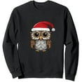 thumbnail image 1 of JEUXUS Happy Owlidays Funny Owl Ugly Christmas Sweaters Sweatshirt, 1 of 3