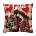 thumbnail image 1 of JEUXUS  Happy Valentines Day Pillow Covers  Red Love Heart Throw Pillow Covers Wedding Anniversary Pillow Covers Pillow Cases Home Outdoor Sofa Couch Cushion Covers, 1 of 5