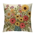 thumbnail image 1 of JEUXUS Hello Throw Pillow Cover, Spring Summer Flower Cushion Case for Sofa Couch, 1 of 5