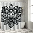 thumbnail image 1 of RUIYC Home Bathtubs Bathroom Curtain Decoration Waterproof Shower Curtain Multiple Sizes Lotus Flower Ultra-Soft Micro White, 1 of 7