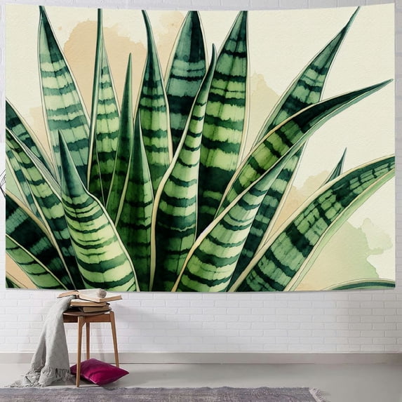 JEUXUS Home Decor Green Plant Picture Tapestry Painting