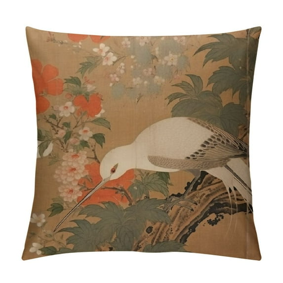 JEUXUS Home The breadth of Birds and Flowers Decorative Throw Pillow Case Covers Decor Farmhouse Outdoor Pillow Cover for Home Sofa Couch