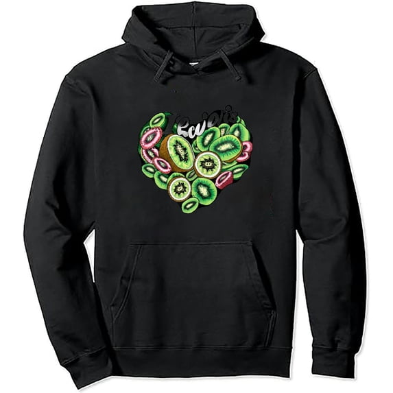 JEUXUS I Love Kiwis I Heart Kiwis Fruit Kiwi Foodie Men Women Pullover Hoodie
