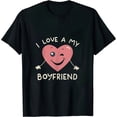 thumbnail image 1 of JEUXUS I Love My Boyfriend I Love My Hot Boyfriend So Stay Away T-Shirt Funny T-Shirt, 1 of 3