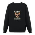 thumbnail image 1 of JEUXUS I Wear Black Love Dogs Avoid People I Dogs Saying Pullover, 1 of 4