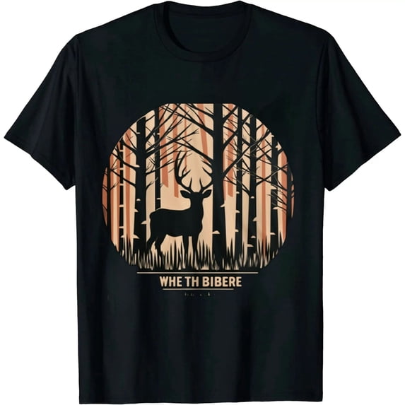 JEUXUS I'd Rather Be In the Woods Deer Hunting T-Shirt