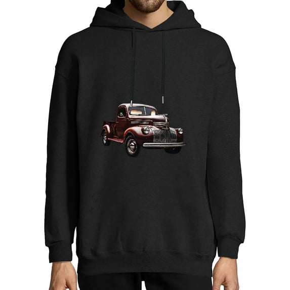 JEUXUS I'm Not Old I'm Classic Vintage American Truck USA Flag Car T-Shirt Long-sleeved Hoodie