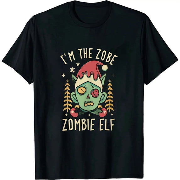 JEUXUS I'm The Zombie Elf T-Shirt Family Matching Christmas Pajama T-Shirt