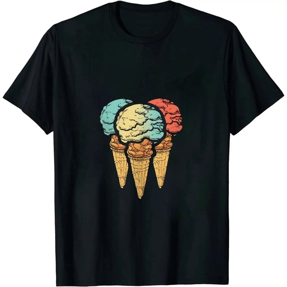JEUXUS Ice Cream Retro Vintage Gift T-Shirt