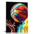 thumbnail image 1 of JEUXUS Inspirational Basketball Wall Art Prints, Creative Basketball Wall Art, Basketball Sports Canvas Posters for Boys Room Bedroom Living Room Gym Office Decoration,(12"x16" Unframed), 1 of 4