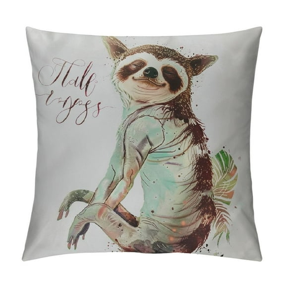 RUIYC Inspirational Quote Sloth Pillow Case,Decorate Home Living Room Bedroom Office Girl Room Kids Room,Sloth Gifts for Women Girls Kids,Throw Pillow Covers