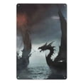 thumbnail image 1 of JEUXUS Iron Art Wall Hanging 8*12in Dragon Shark Fantasy Art 8x12in, 1 of 7
