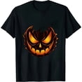 thumbnail image 1 of JEUXUS Jack O' Lantern Shirt Pumpkin Face Halloween Costume Gift T-Shirt, 1 of 3