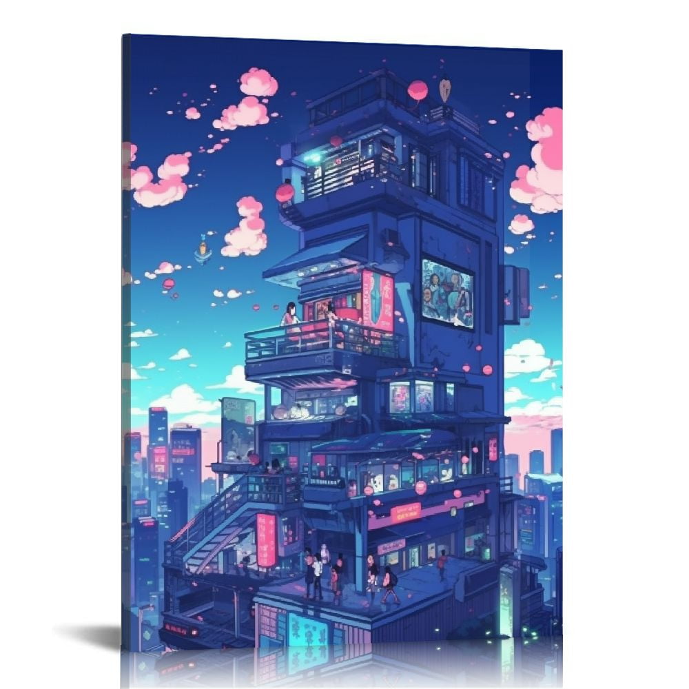 JEUXUS Japanese Wall Art Prints Comic Wall Art Starry Sky Posters