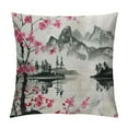 thumbnail image 1 of JEUXUS Japanese Watercolor Spring Pillow case, Mount Fuji with Cherry Blossoms Sakura Flower Decorative Pillow Case Cushion Cover Home Sofa Decor Pillow Cover, 1 of 5