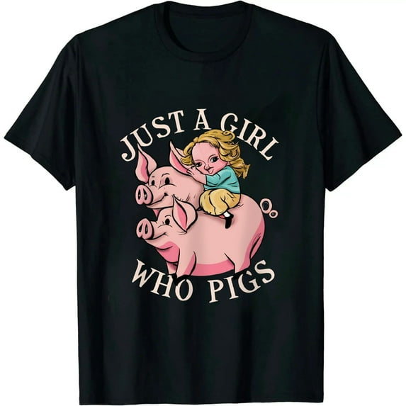 JEUXUS Just A Girl Who Loves Pigs T-Shirt