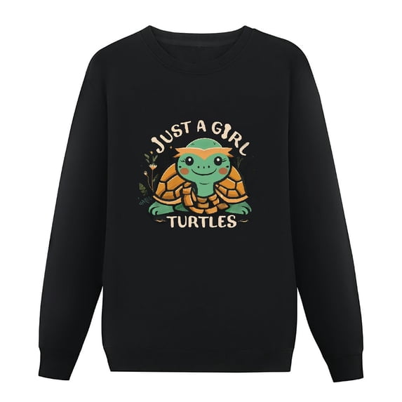 JEUXUS Just a Girl Who Loves Turtles Galaxy Space Sea Turtle Lover Pullover