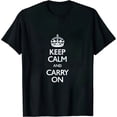 thumbnail image 1 of JEUXUS Keep Calm and Carry On motivational Vintage text design T-Shirt, 1 of 3