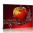 thumbnail image 1 of JEUXUS Kitchen Wall Decor Canvas Art, Red Apple Fruit Canvas Print for Dining Room Decor, Contemporary Fruit Picture Kitchen Framed Painting for Restaurant Decor-Ready to Hang (16x12 Inches), 1 of 4