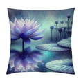 thumbnail image 1 of JEUXUS Koi Fish Red Carp Fishing Sherpa Pillowcase for Home Decor, Pink Lotus Flower Green Leaves White, 1 of 5