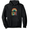 thumbnail image 1 of JEUXUS LOVE Lesbian LGBT Gay Pride Flag Transgender LGBT Bi Pullover Hoodie, 1 of 3
