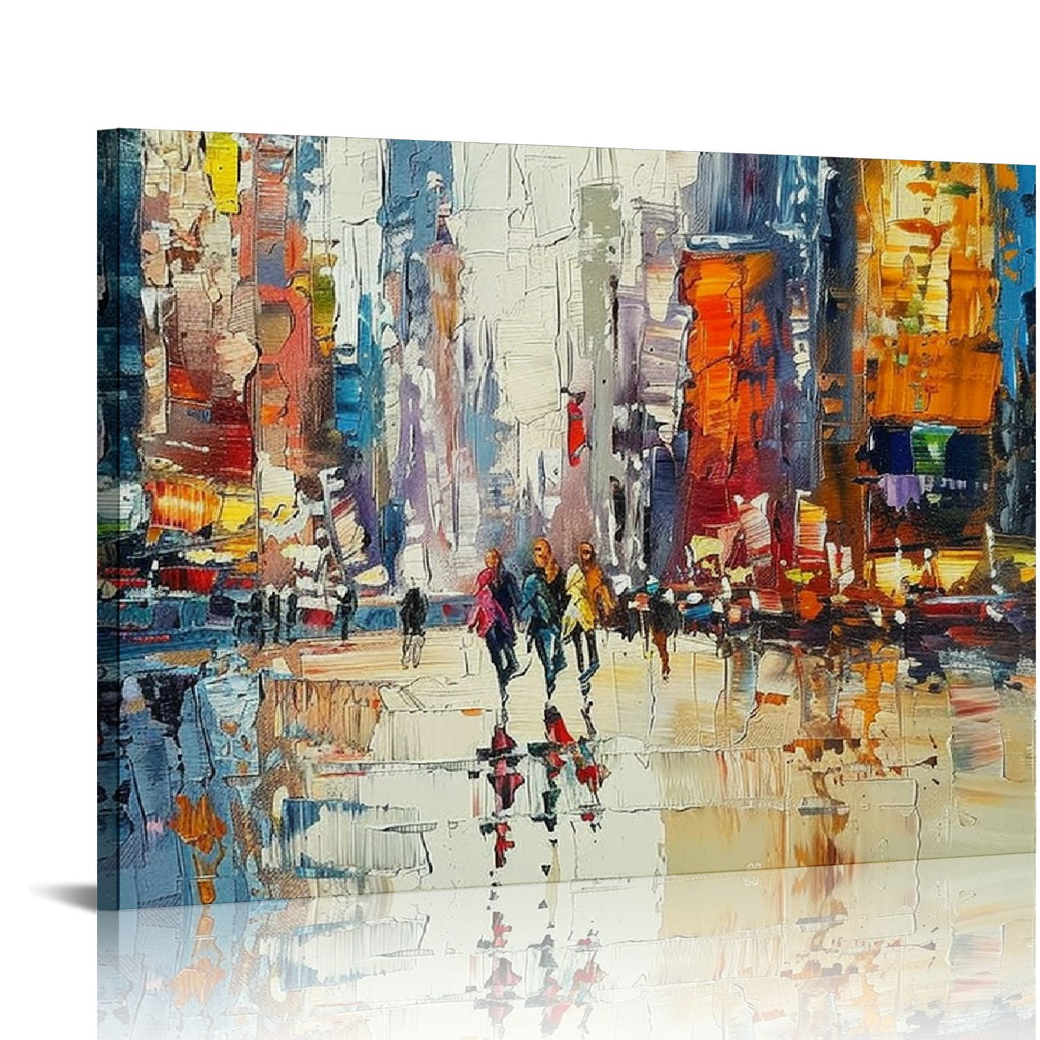 JEUXUS Large Canvas Wall Art Abstract Cityscape Wall Art Huge