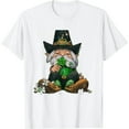 thumbnail image 1 of JEUXUS Love Gnomes Irish Shamrock St Patrick's Day Four Leaf Clover T-Shirt, 1 of 3