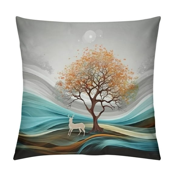 JEUXUS Luxury Abstract Lines Pillowcase Short Plush Pillowcase White