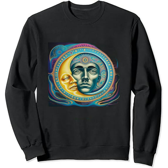 JEUXUS MTV Music Television Crescent Moon Tarot Card Long Sleeve T-Shirt