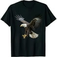 thumbnail image 1 of JEUXUS Majestic Flying American Bald Eagle T-Shirt, 1 of 3