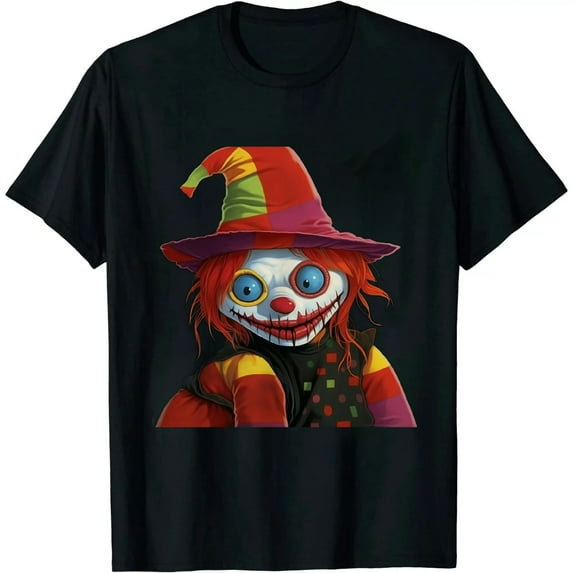 JEUXUS Mardi Gras Costume Funny Voodoo Doll Jester Hat Carnival T-Shirt
