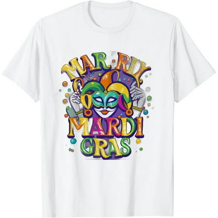JEUXUS Mardi Gras Fat Shrove Tuesday Carnival Party New Orleanian T-Shirt