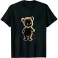 thumbnail image 1 of JEUXUS  Men's Bear Slogan Graphic Round Neck T Shirt Short Sleeve Summer Tee Tops, 1 of 3
