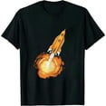 thumbnail image 1 of JEUXUS  Men's Bitcoin Rocket Logo T-Shirt, 1 of 3
