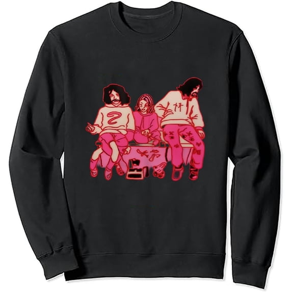 JEUXUS Men's Oversized Pullover Unisex Graphic Sweatshirts Casual Tunic Anime Streetwear Aesthetic Top