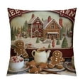 thumbnail image 1 of JEUXUS  Merry Christmas Gingerbread Cafe Lumbar Throw Pillow Cover,  Winter Xmas Holiday Cushion Case Decoration for Sofa Couch, 1 of 5