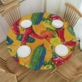 thumbnail image 1 of JEUXUS  Mexican Pattern with Cactus Round Tablecloth Lace Table Cloth Washable Table Cover for Home Kitchen Dinning Room Party Wedding Tabletop Decor Diameter, 1 of 7
