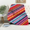 thumbnail image 1 of JEUXUS  Mexican Serape Blanket with Tassel Bright Colorful Stripe Rainbow Throw Blanket Yoga Beach Blanket Tablecloth Sofa Cover(Red, 60" X 82"), 1 of 6