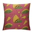 thumbnail image 1 of RUIYC Mexico Throw Pillow Cushion Covers Cute Cartoon on Pink Background Decorative Square Accent Pillow Case, 1 of 5