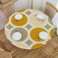 thumbnail image 1 of JEUXUS  Mid Century Modern Abstract Geometric Pattern Waterproof Table Cloth Cover Decorations Fabric Tablecloth for Kitchen Dining Room Picnic Party Decor Round, 1 of 7
