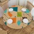 thumbnail image 1 of JEUXUS  Mid Century Modern Atomic Retro Tablecloth Round Table Cloths Washable Holiday Table Cover Decorative for Kitchen Dinner Party, 1 of 7