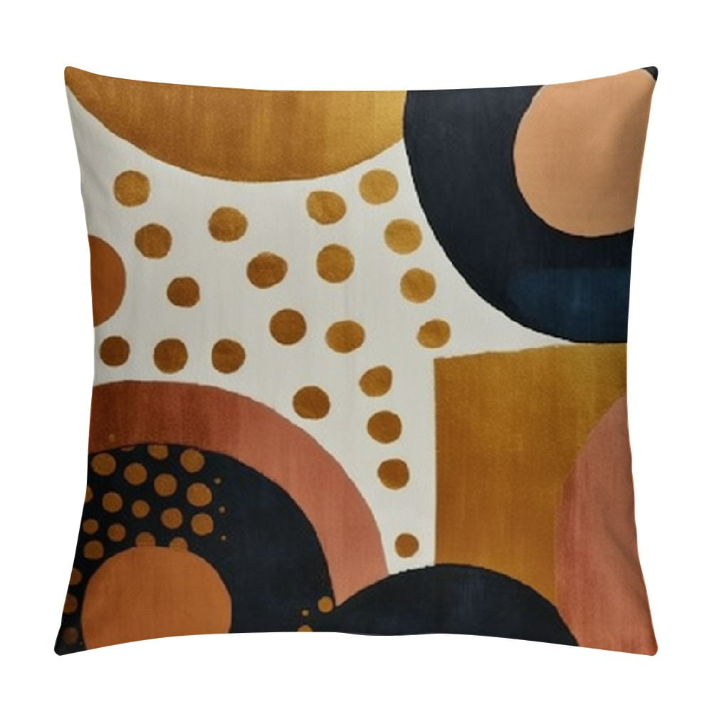 JEUXUS Mid Century Modern Boho Abstract Throw Pillow Covers Aesthetic