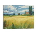 thumbnail image 1 of JEUXUS Modern Abstract Giclee Canvas Prints Wall Art Green Field 1889 by Van Gogh Famous Oil Paintings Reproduction Artwork Stretched and Framed Landscape Picture 20x16, 1 of 3