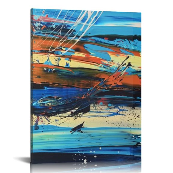 JEUXUS Modern Abstract Graffiti Texture Painting Canvas Poster Wall Decoration, Abstract Art Wall Decor for Living Room, Bedroom, Study, Home Decor