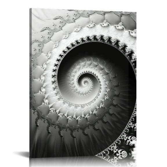 JEUXUS Modern Abstract Wall Art Decor Gray Black and White Artwork Canvas Painting Prints Pictures Home Decor for Living Room Dining Room Bedroom