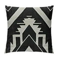 thumbnail image 1 of RUIYC  Modern Geometry Style Throw Pillow Covers Black&amp;Beige Stripes Square Home Decorative Cushion Cover Pillowcase, for Sofa,Couch,Bed, 1 of 5
